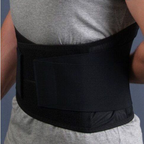 Fixation belt for the lumbar area for osteochondrosis.